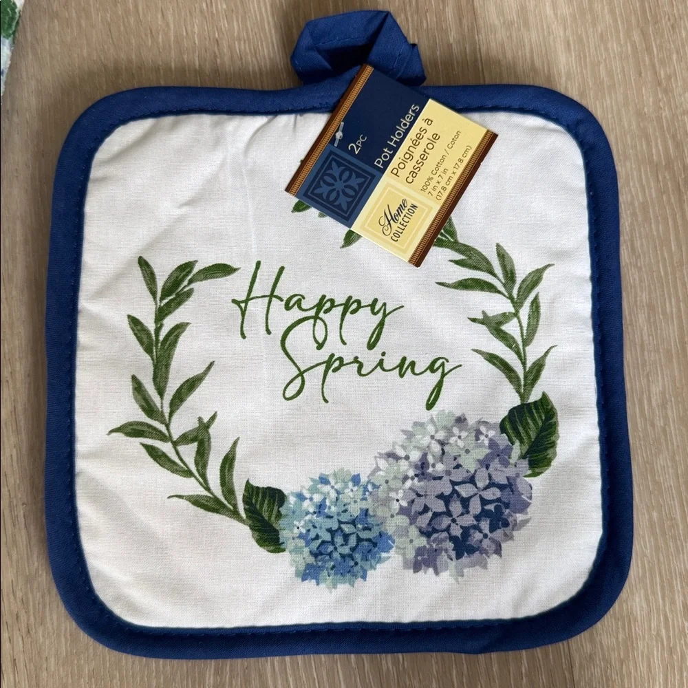 Hydrangea Floral Spring Kitchen 4pc Kitchen Linen Set NEW 🏷️